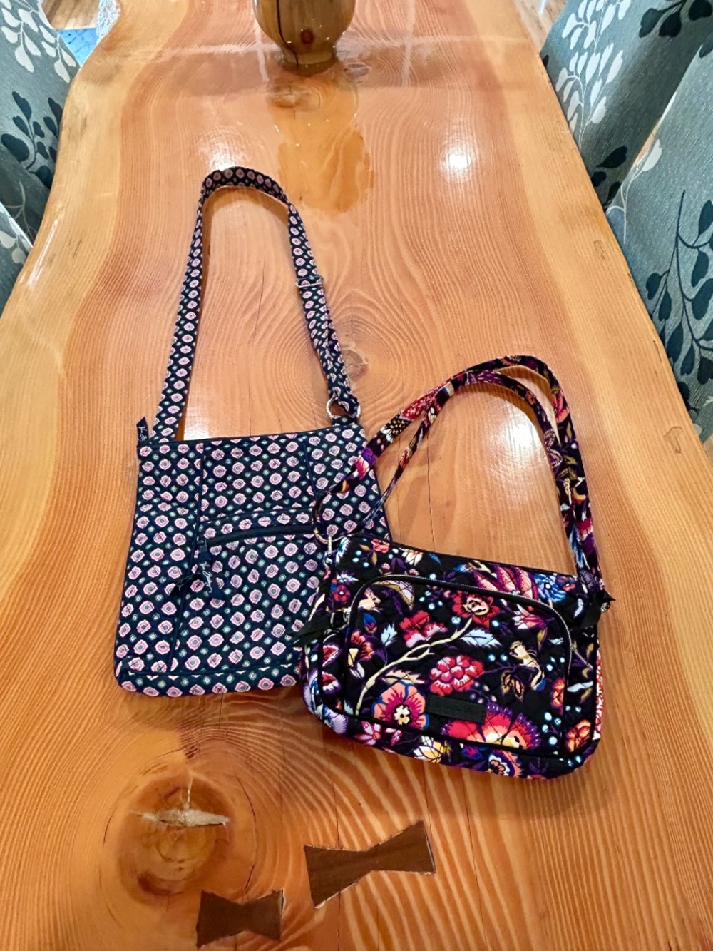 TWO Vera Bradley purses - Petal Dots & Foxwood Patterns